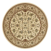 Kendra 137W Cream Traditional Round Rug - Pendle Village Furniture